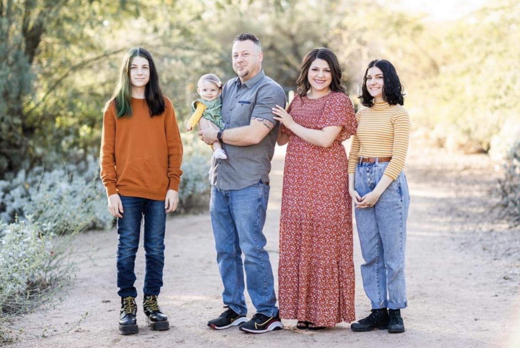 Justin Martz with his family — Rebekah and their children